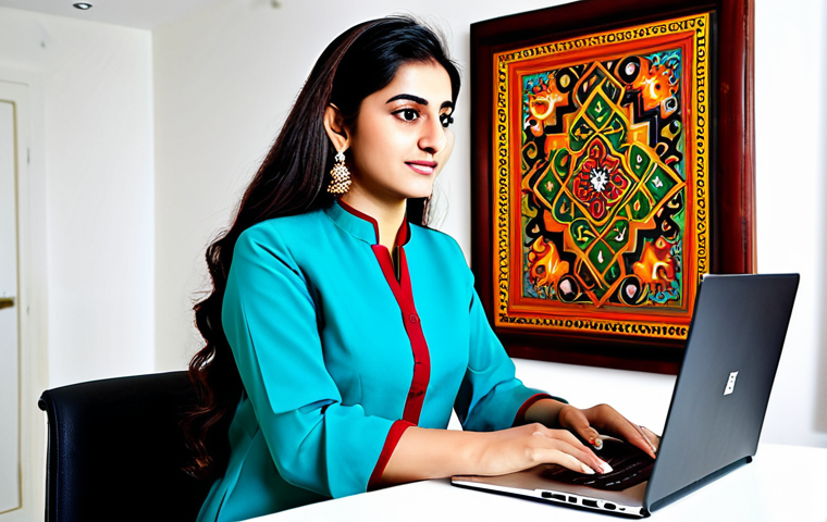 Modern Pakistani Professional**
"A Pakistani businesswoman in a vibrant, fully clothed shalwar kameez, working on a laptop in a modern office with traditional Pakistani art on the walls, professional lighting, safe for work, appropriate content, modest attire, perfect anatomy, natural proportions, high resolution"
**