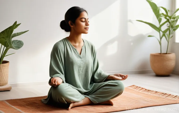 자기 돌봄의 결과 모니터링 방법 - **Prompt 1: Serene Morning Ritual**
An uplifting and peaceful image of a young adult (female, of...