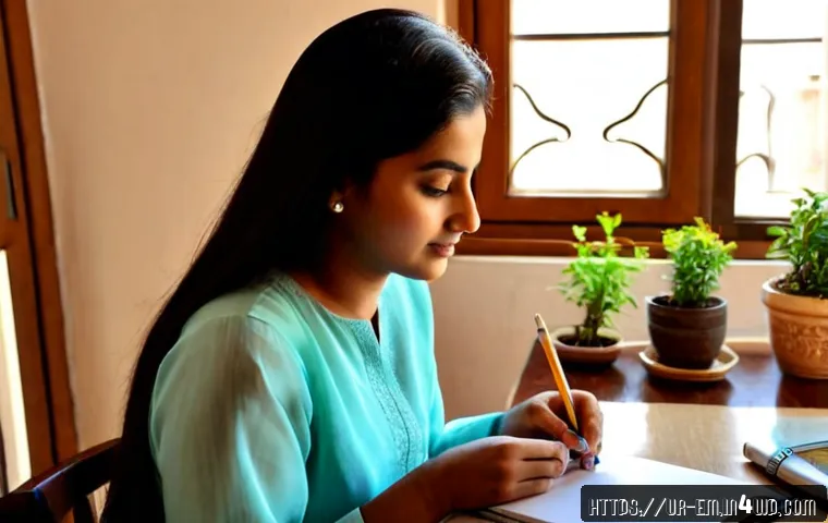 자기 돌봄과 창의성의 관계 - Photorealistic cozy morning scene in a sunlit Lahore apartment, a Pakistani woman in modest pastel s...